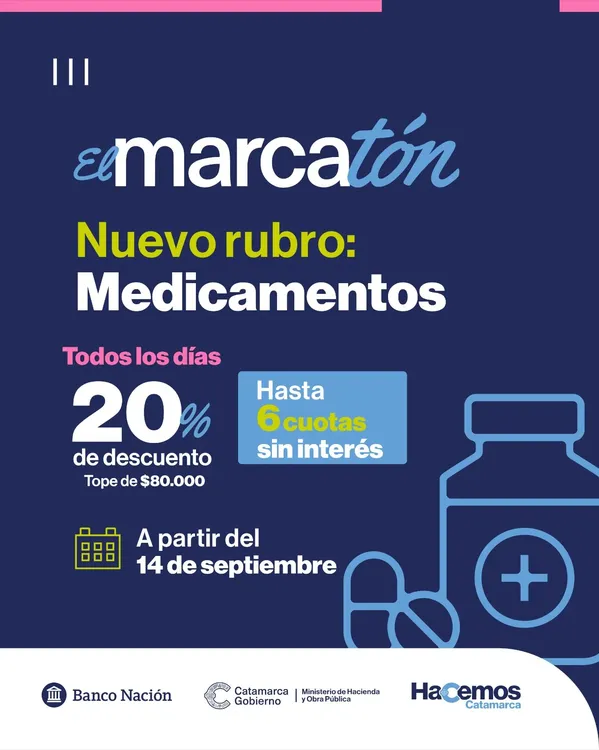 Los primeros comercios que adhirieron al Marcatón Medicamentos comenzarán a operar el lunes próximo (1)